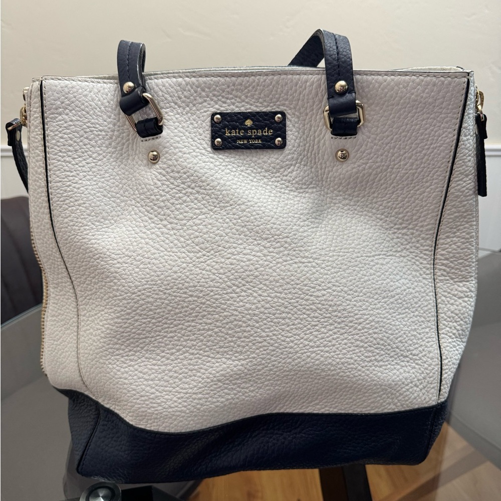 Kate Spade Dark blue and White Tote Bag